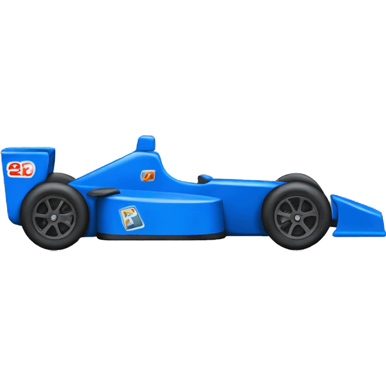 A Blue race car emoji