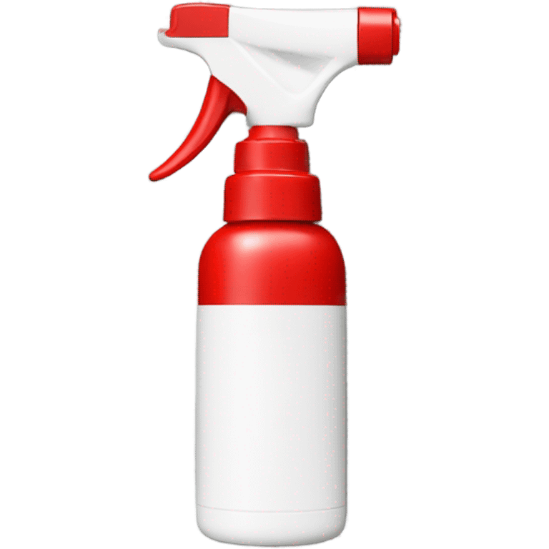 A white spray bottle with red accents emoji