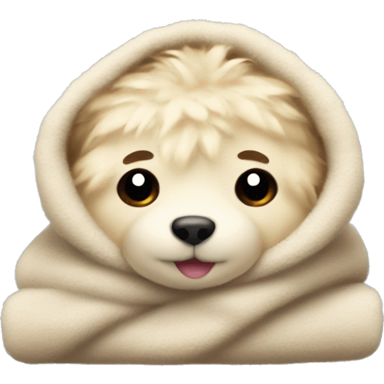 Fluffy warm blanket emoji