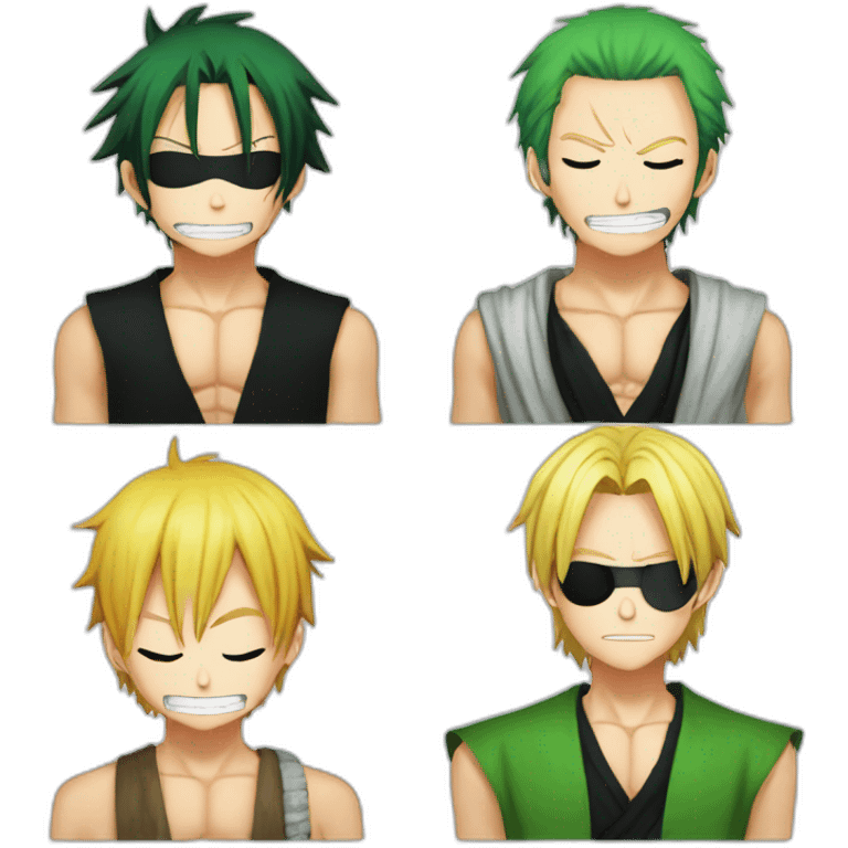 Zoro luffy sanji  emoji