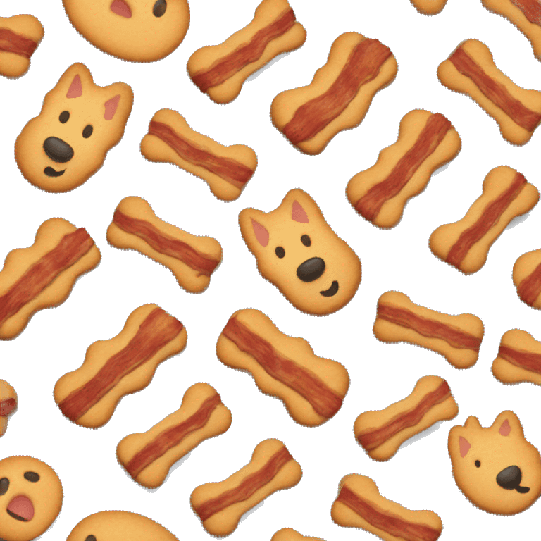 bacon shaped dog biscuit emoji