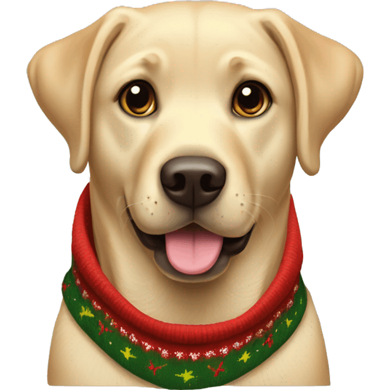 labrador wearing christmas sweater  emoji