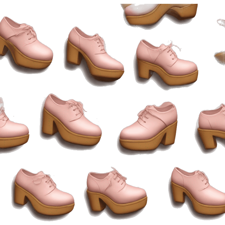 Blush coloured platform shoes emoji