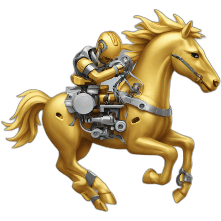 Mechanical Engineering running golden horse emoji