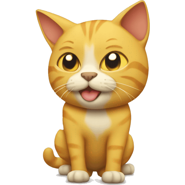 muscular yellow street cat emoji