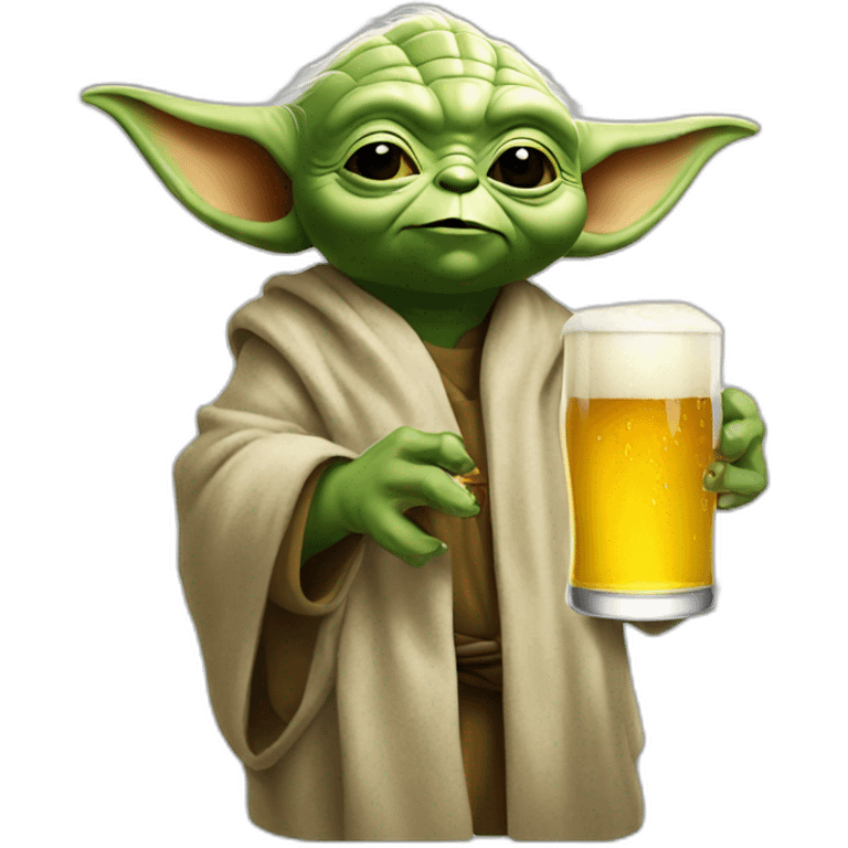 Yoda drink à beer emoji