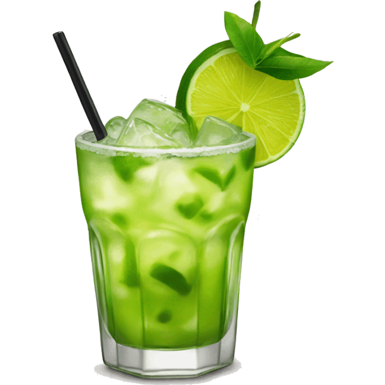 a happy caipirinha  emoji