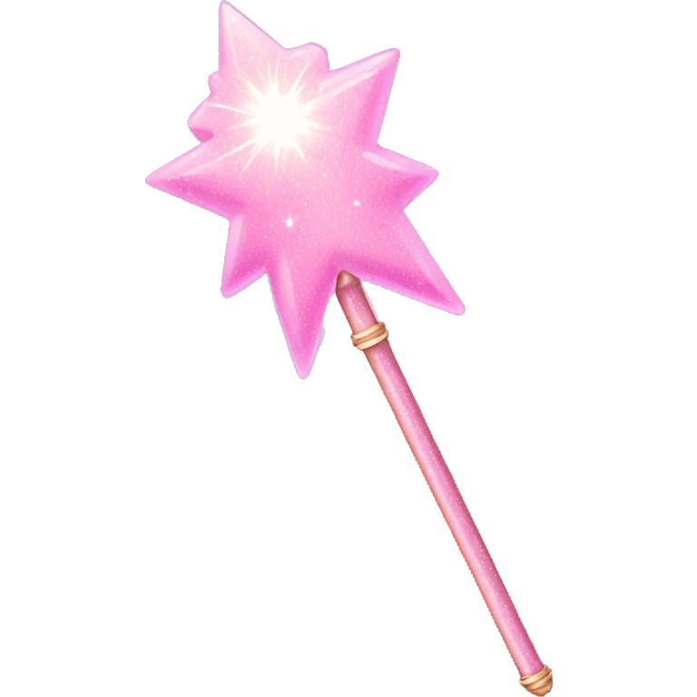 Light pink long wand with sparkles emoji