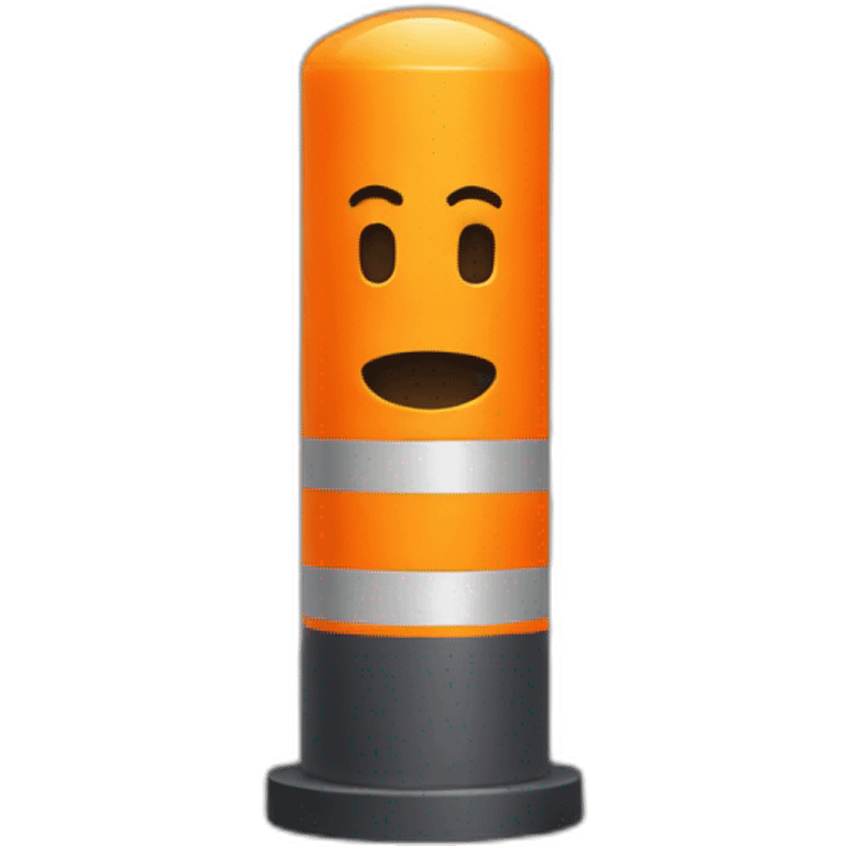 orange bollard emoji