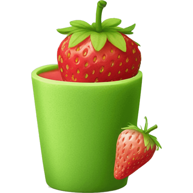 Strawberry matcha emoji