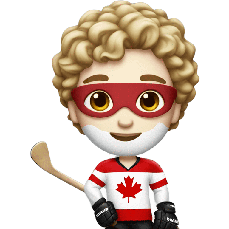 Hockey player in team Canada jersey  emoji