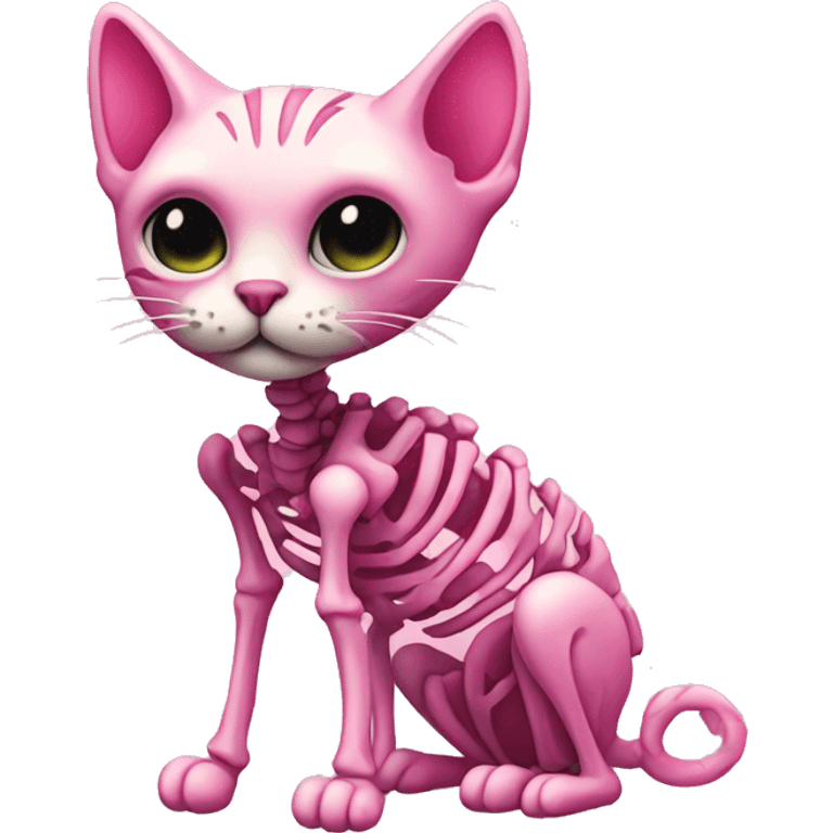 cat’s pink skeleton  emoji