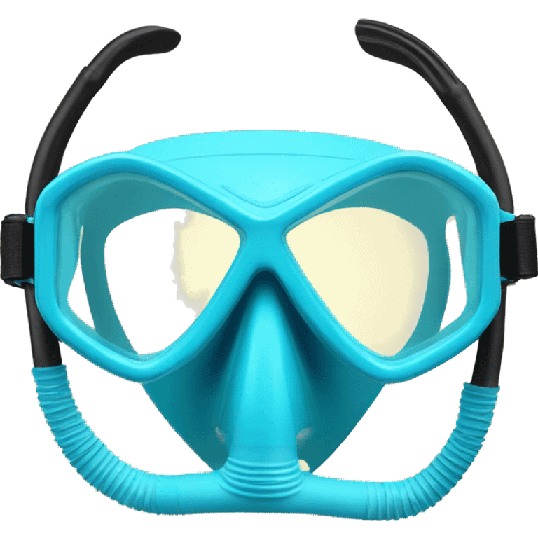 Snorkel mask light blue emoji