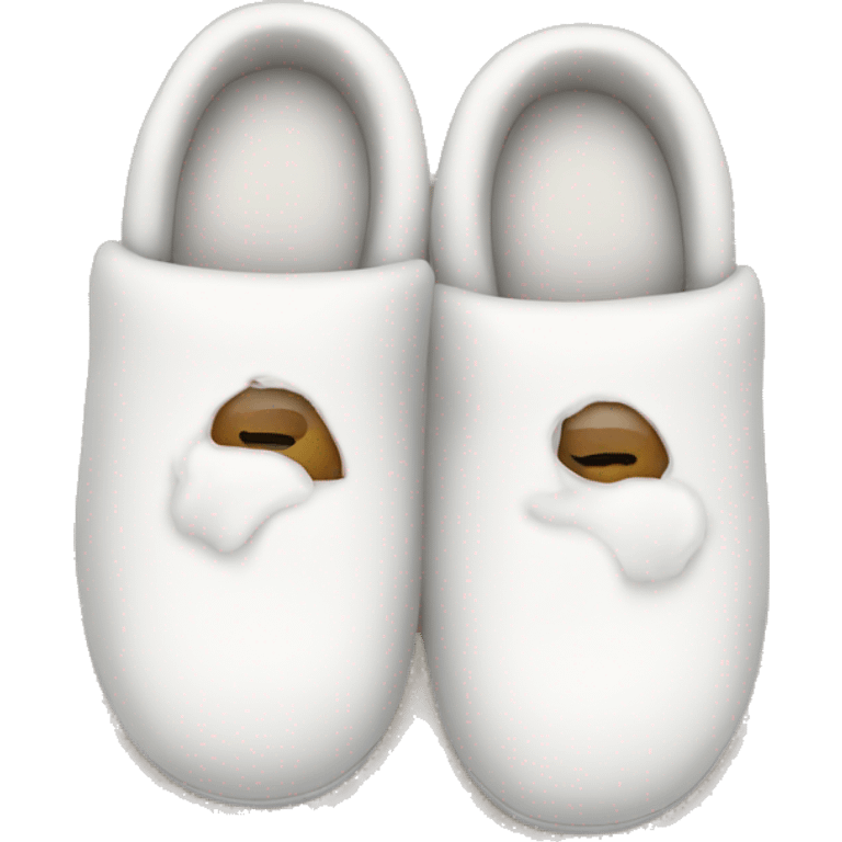 cozy white slippers emoji