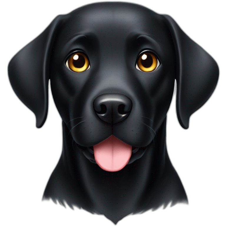 black labrador love eyes emoji