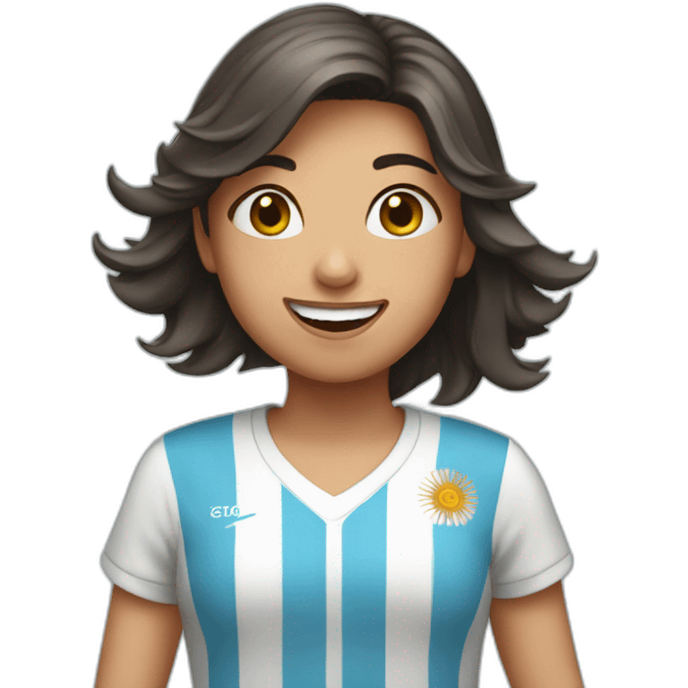 argentinian girl celebrating emoji