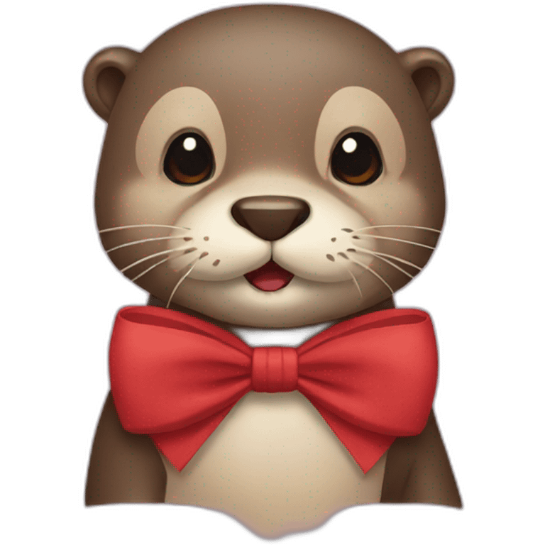 Otter wearing a bow  emoji