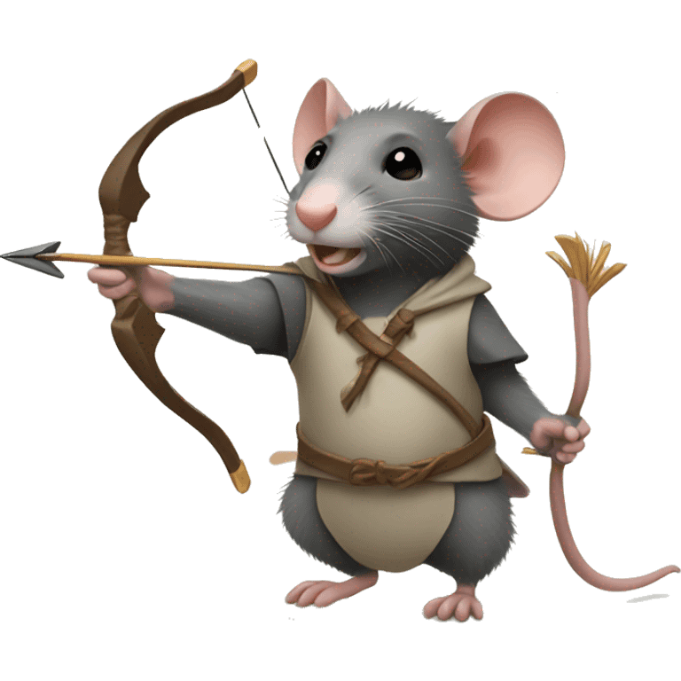 Rat with Bow and Arrow emoji