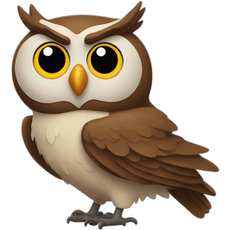 a goofy owl emoji