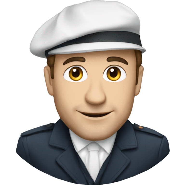 Macron avec un béret  emoji