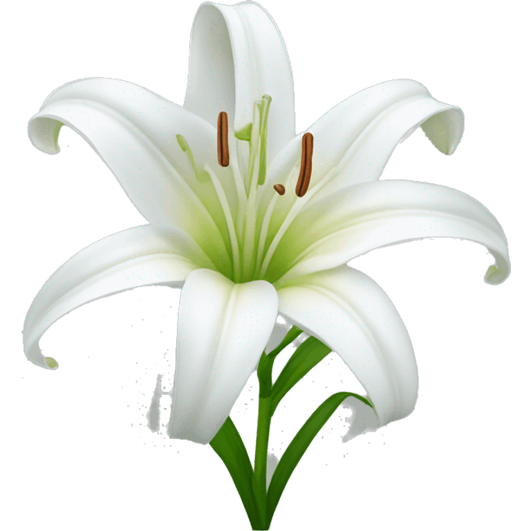 white lily  emoji