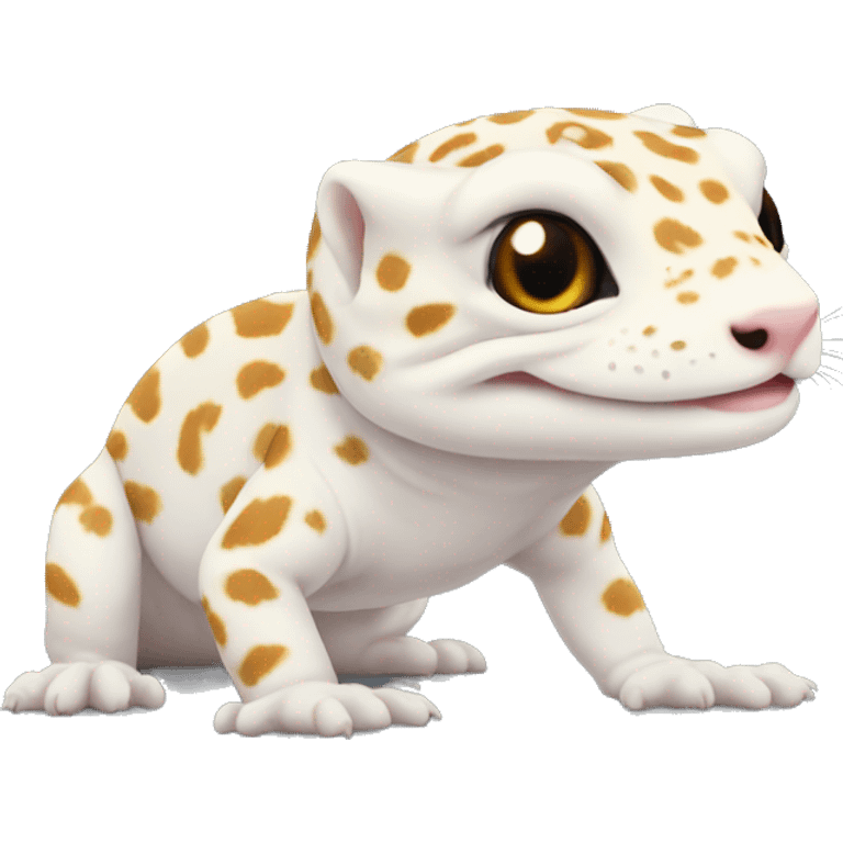 Albino leopard gecko emoji