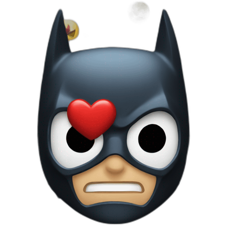 Batman and heart emoji