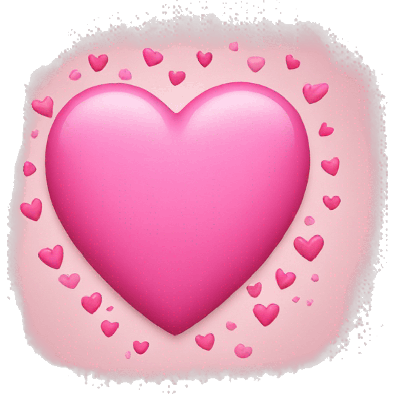 Pink heart with little pink hearts around  emoji