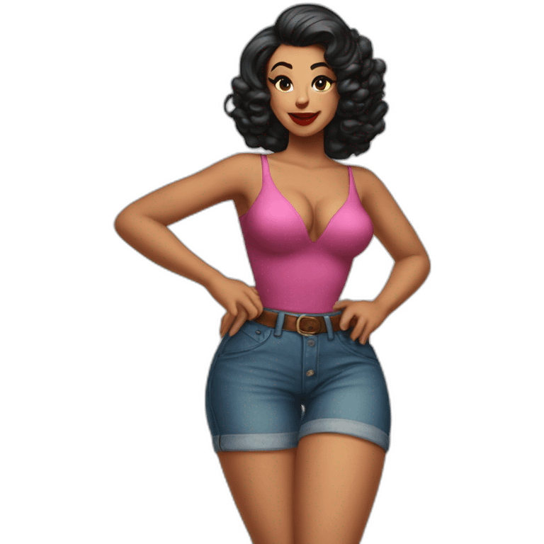 pinup woman full body emoji