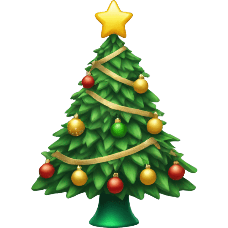 Festive Christmas tree emoji