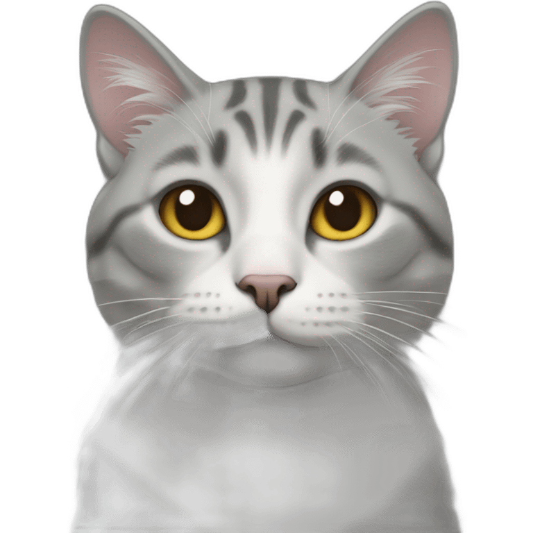 cat with grey mullet emoji