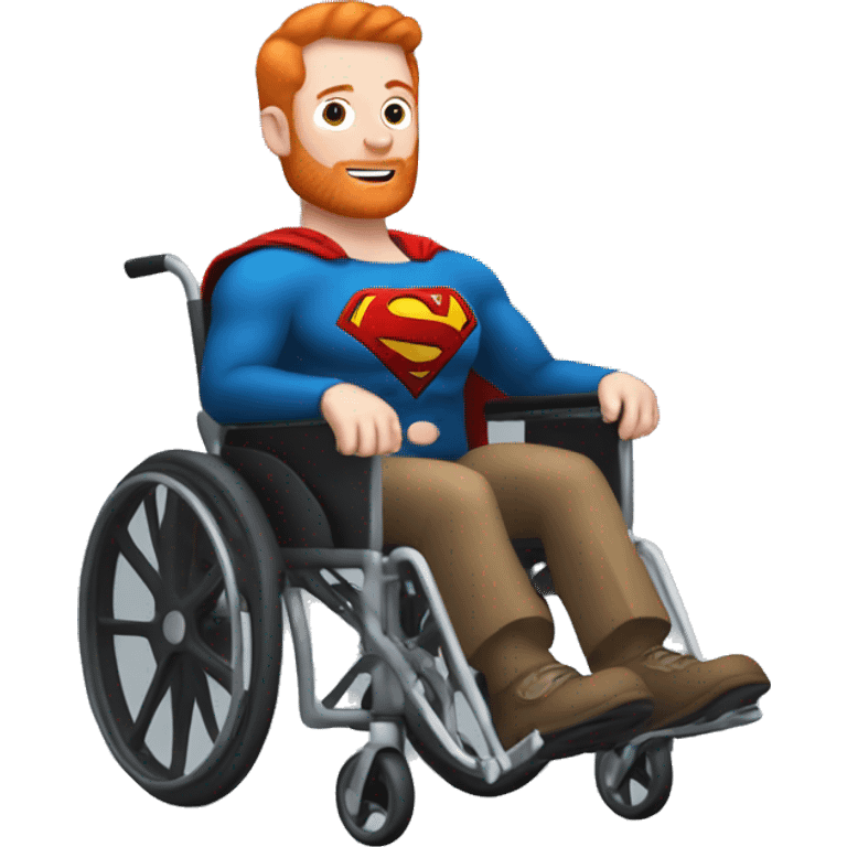 Ginger superman in wheelchair  emoji