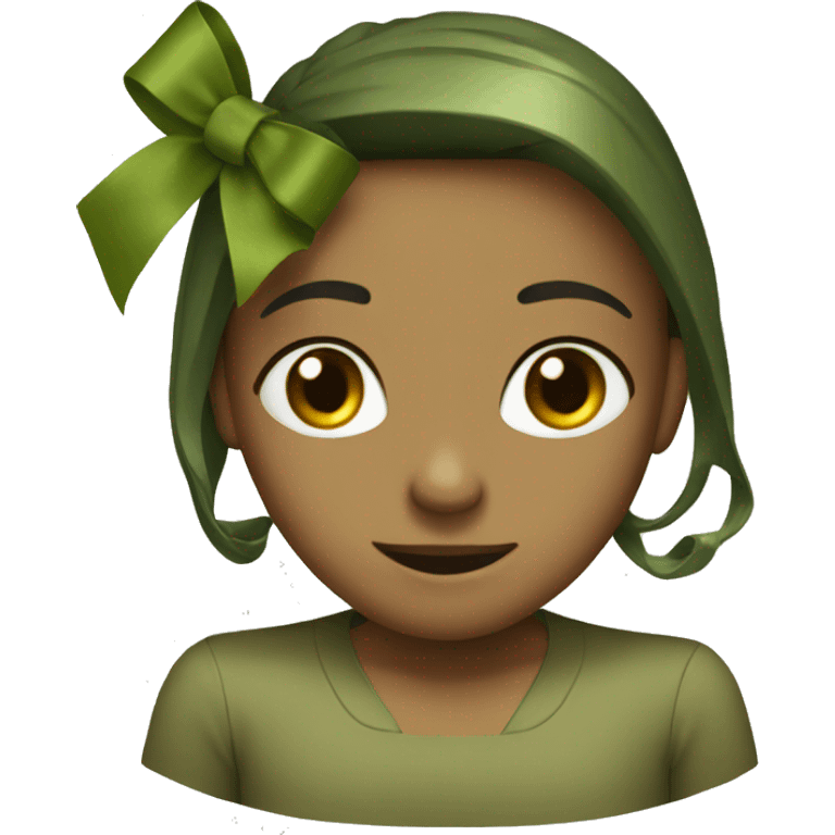 Olive green bow  emoji