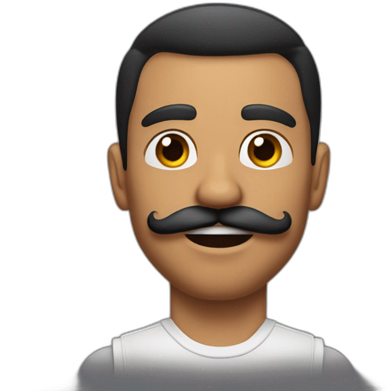 Muscles mustache expressive Cuban man emoji