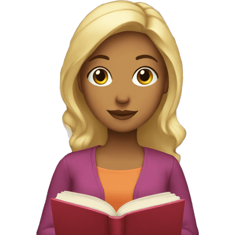 MUJER CON LIBROS emoji