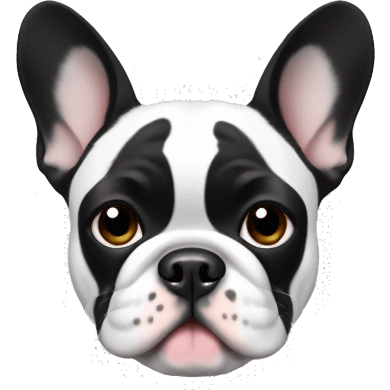 French bulldog black and white  emoji