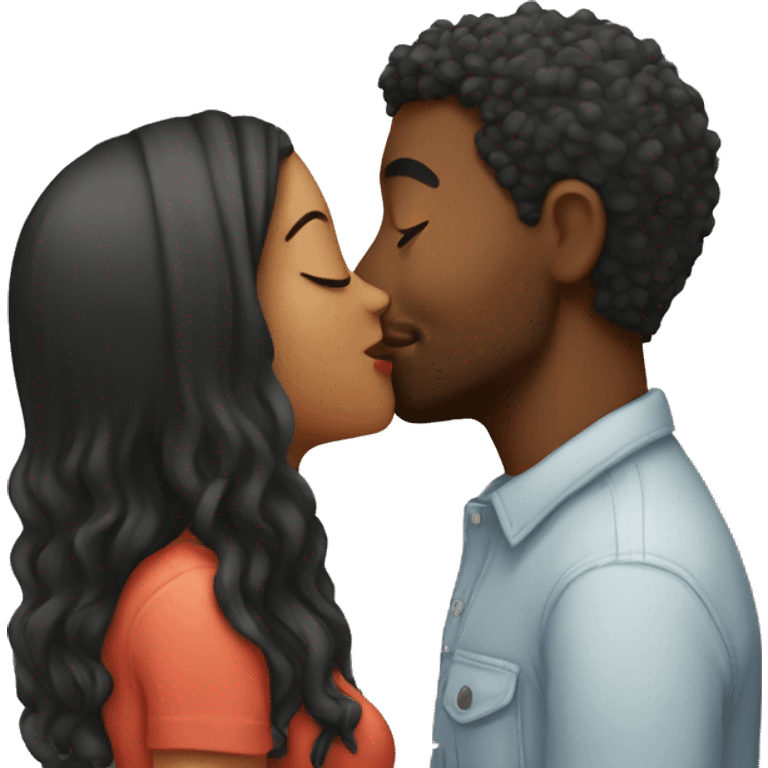 Boyfriend and girlfriend kissing  emoji