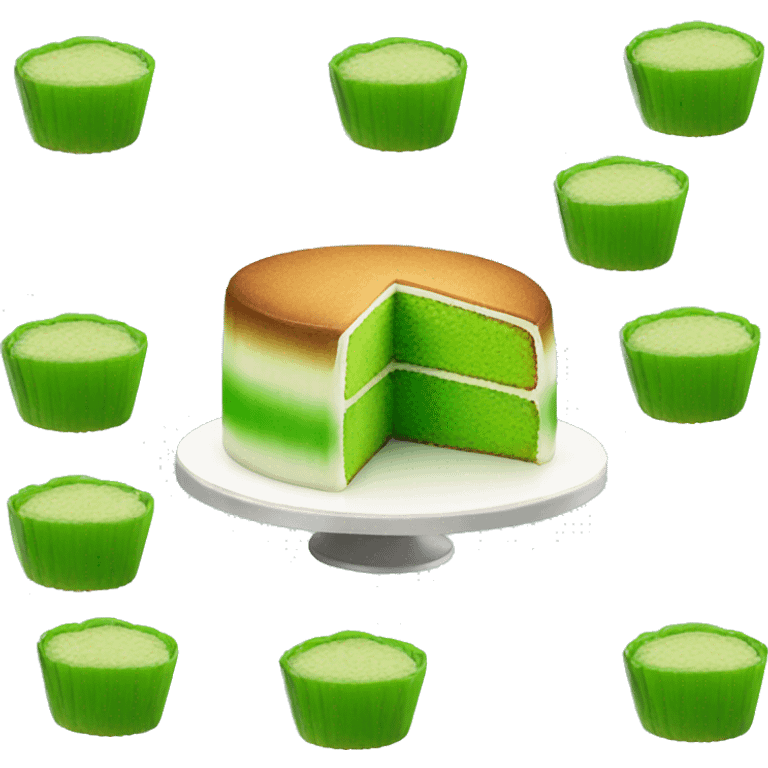 Pandan cake emoji