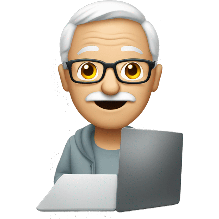 grandpa on a computer emoji