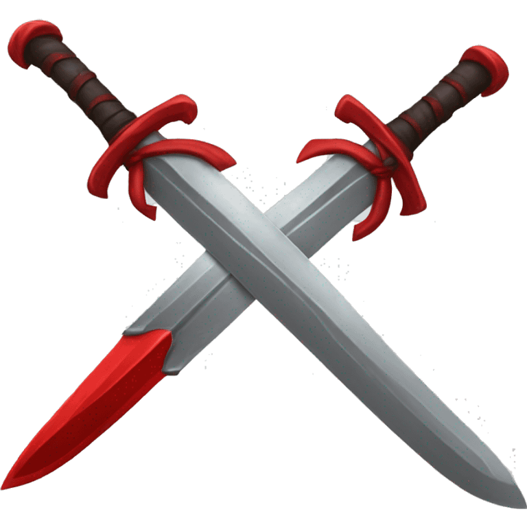 make red dual swords emoji