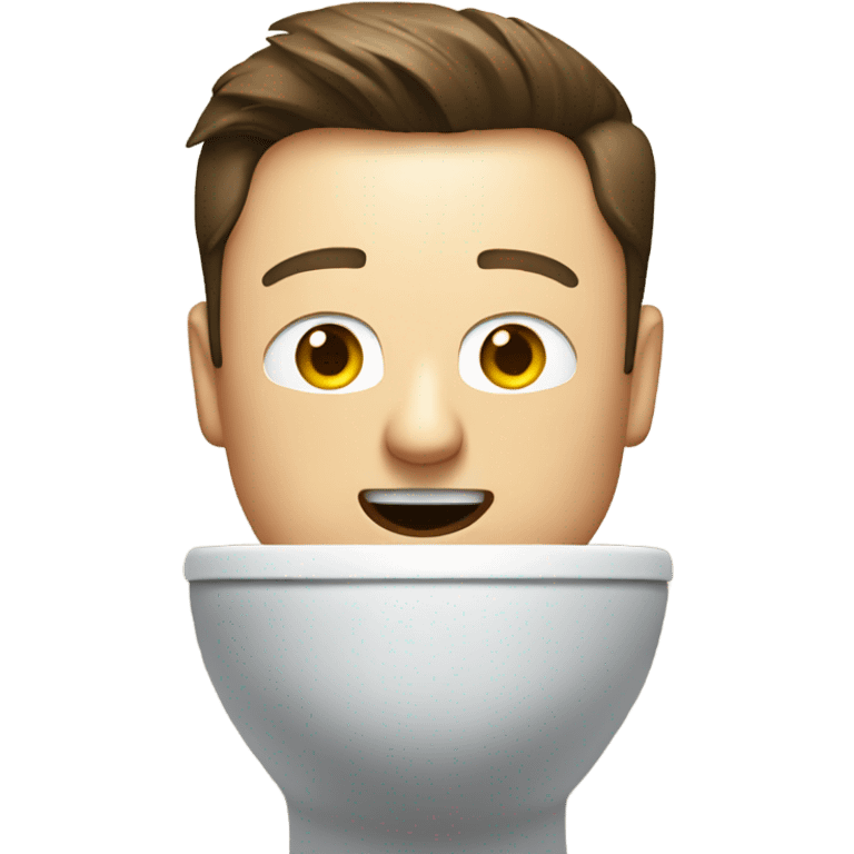 Elon musk on a toilet emoji