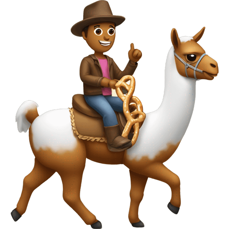 pretzel riding a llama emoji