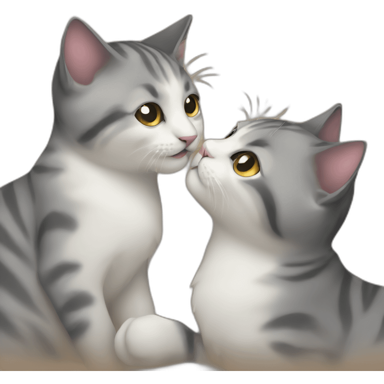 Cats kissing emoji