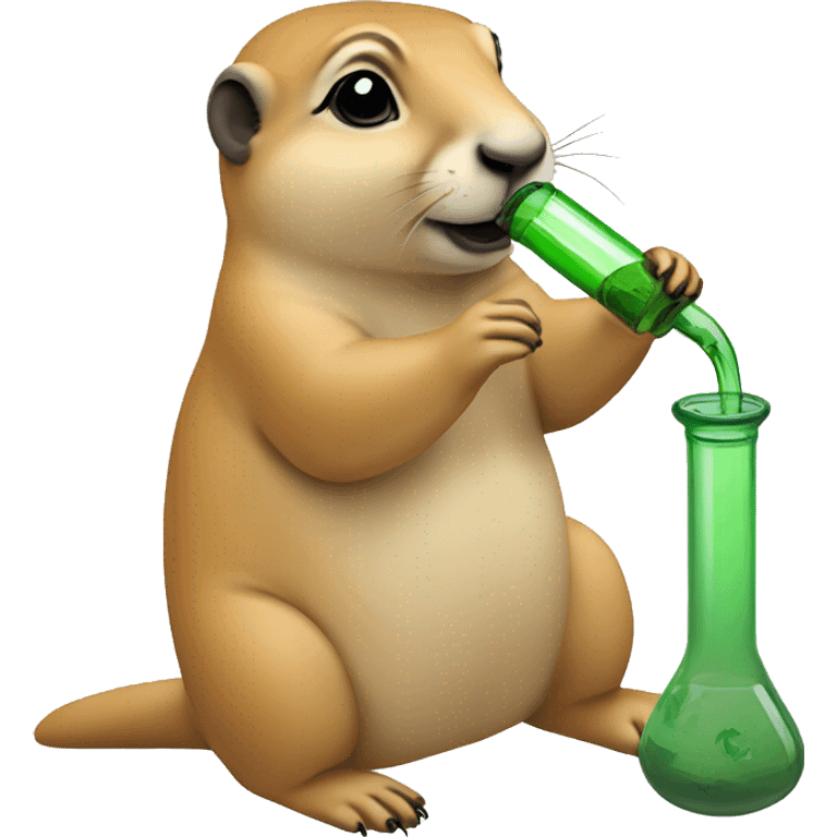 Prairie dog with a bong emoji