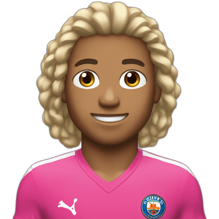 Mbappé cheveux rose emoji