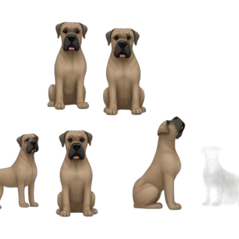 dog Cane Corso color fawn full body emoji