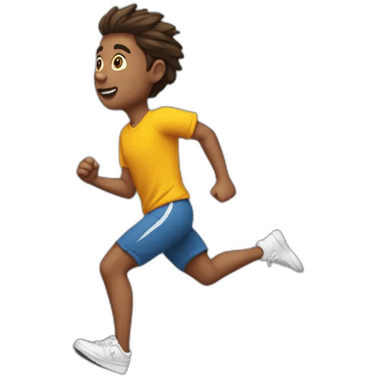 Running from the side in casual attire emoji