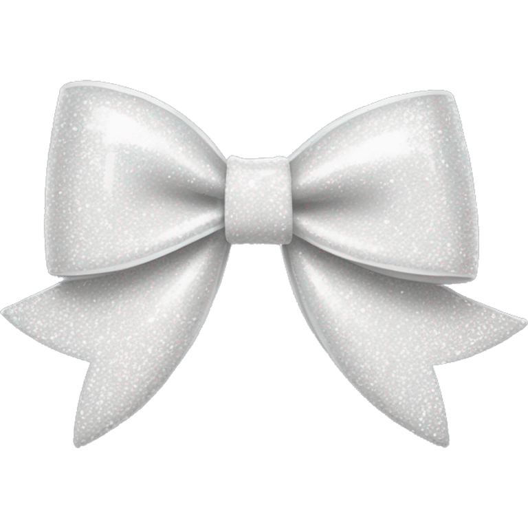 White glitter bow emoji