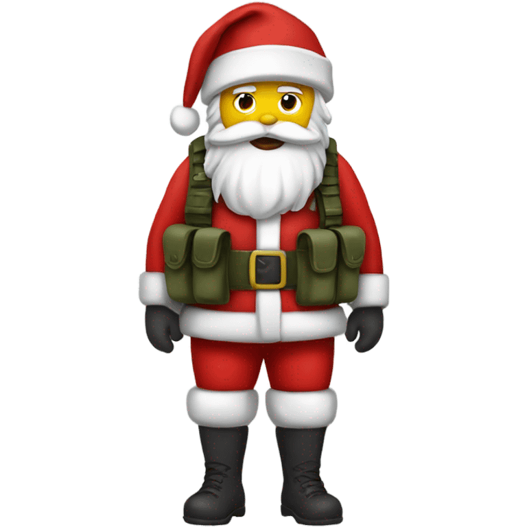 Santa in combat gear emoji