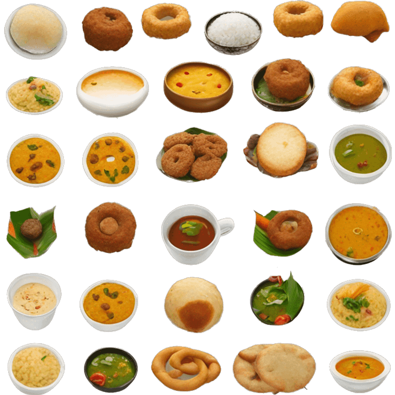 Pongal with medu Vada and sambar emoji